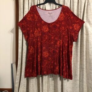 Torrid Super Soft Knit Button-Front Seamed Top - 6X